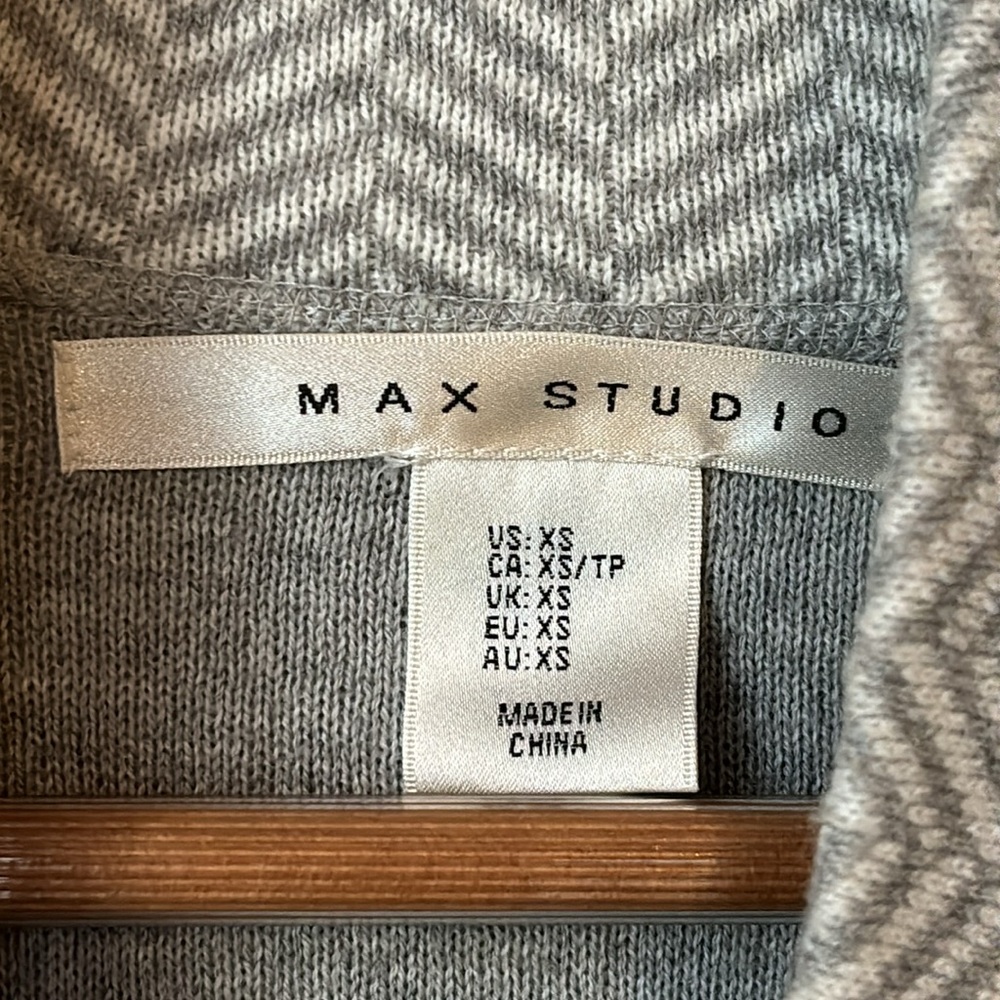 MAX STUDIO SNAP FRONT HIGH NECK CARDIGAN SWEATER - Picture 6 of 7